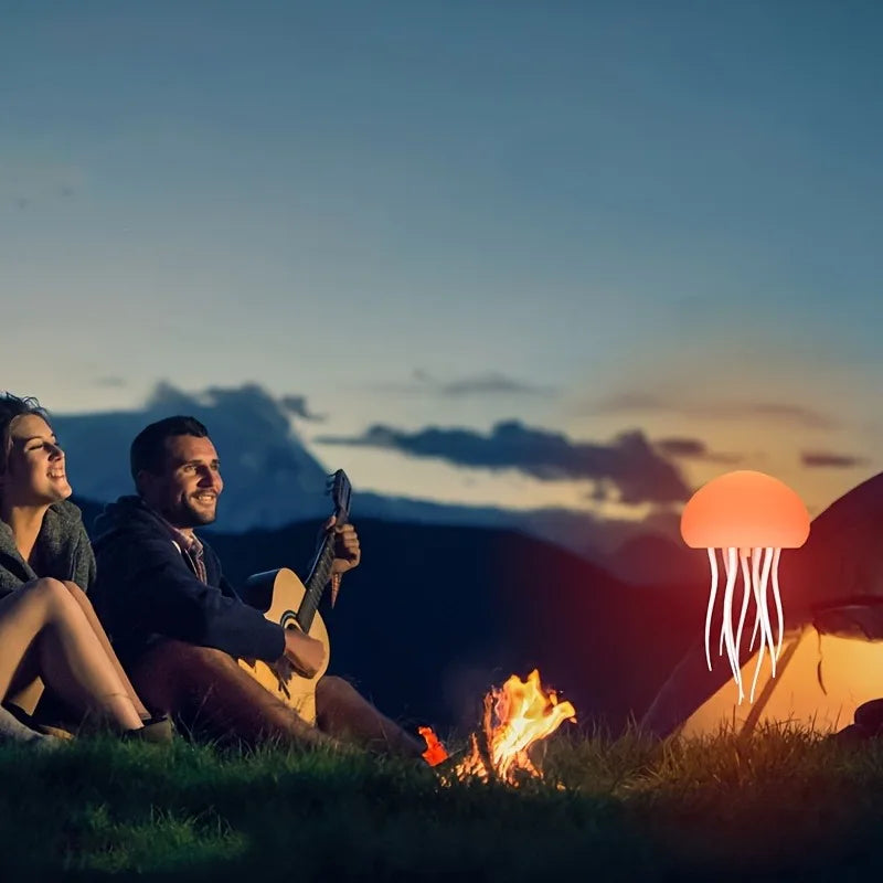 Veilleuse Méduse Bionique RGB - Contrôle Vocal & Tentacules Dansants